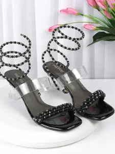 Metro Women Embellished Block Gladiators