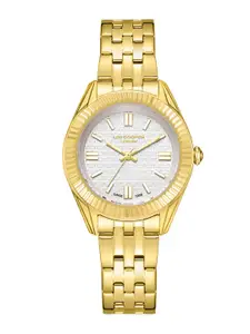Lee Cooper Women Brass Dial & Stainless Steel Bracelet Style Straps Analogue Watch LC08038.130