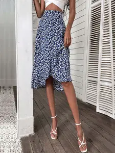 StyleCast x Revolte Printed Flared Skirt