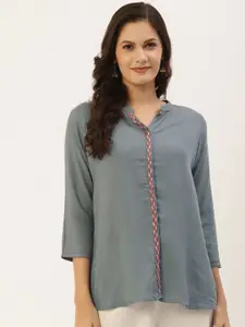 INDYES Embroidered Thread Work Thread Work Kurti