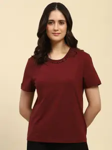 Global Republic Women Embroidered Cotton Top