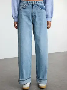 Trendyol Women Regular Fit Mid-Rise Pure Cotton Jeans