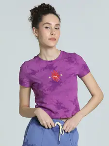Puma Wardrobe Essential Floral Pack Women Slim Fit Washed Graphic Crop Tee
