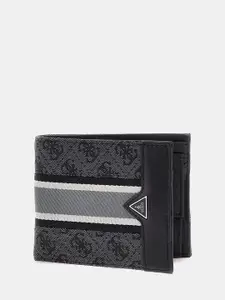 GUESS Men Brand Logo Colourblocked Two Fold Wallet