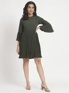 ANGOORI FASHION Flared Sleeve A-Line Dress