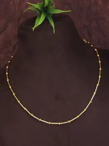 V FASHION JEWELLERY Gold-Plated Handcrafted Necklace