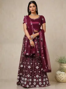 Soch Embellished Sequinned Unstitched Lehenga & Blouse With Dupatta