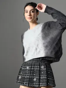 PANKH Women Colourblocked Woollen Pullover