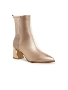 London Rag Women Mesh Detail Pointy Ankle Boots