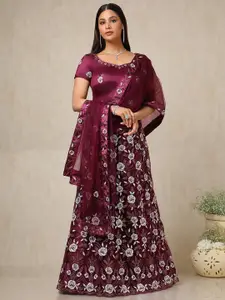 Soch Embellished Sequinned Unstitched Lehenga & Blouse With Dupatta