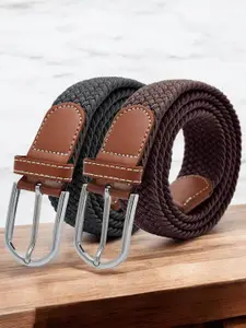 Provogue Men Set Of 2 Braided Belt