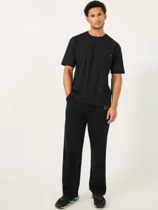 Styli Oversized Fit Slogan Printed T-Shirt & Jogger Training Set