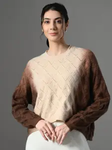 PANKH Women Colourblocked Woollen Pullover