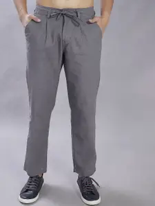 DIVISIVE Men Relaxed Loose Fit Mid-Rise Trousers