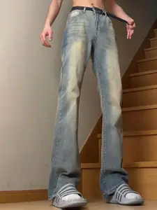 StyleCast x Revolte Men Mid-Rise Regular Fit Light Fade Stretchable Jeans