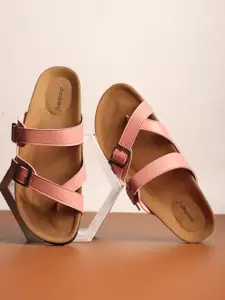 DressBerry Women Open Toe Flats with Buckles