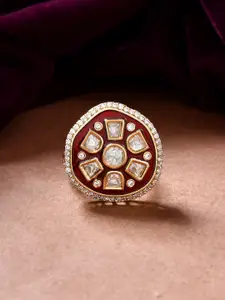 Voylla Kundan Elegance Chandni Meena Ring