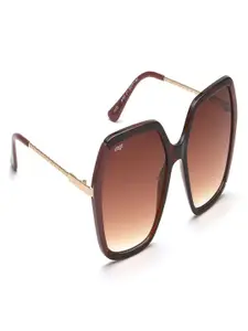 Image Women Square Sunglasses with UV Protected Lens IMS785C1SG