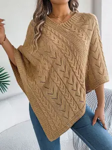 StyleCast x Revolte Women Cable Knit Poncho