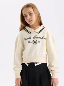 DeFacto Girls Typography Printed Pullover