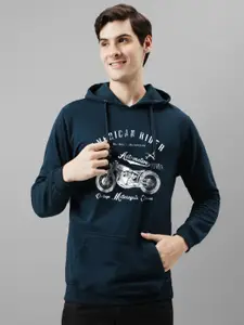 ADRO Men Printed Hooded Pullover Sweatshirt