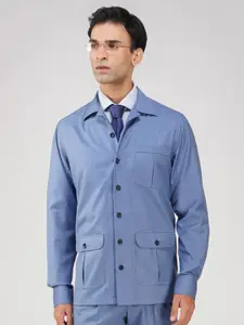 FASHION FORMAL Men Solid Spread Collar Tailored Jacket