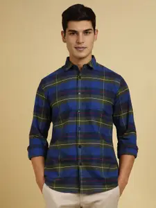 Allen Solly Men Spread Collar Tartan Checked Cotton Casual Shirt