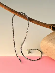 TOUCH925 925 Sterling Silver Twisted Anklet