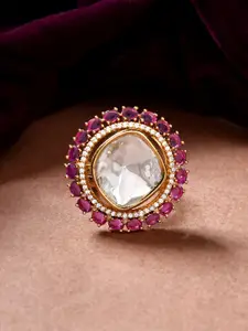 Voylla Kundan Opulance Rani's Rose Ring