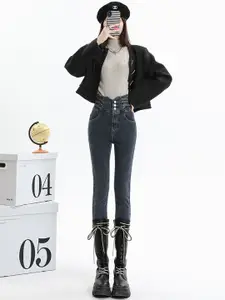 StyleCast x Revolte Women Skinny Fit High-Rise Jeans