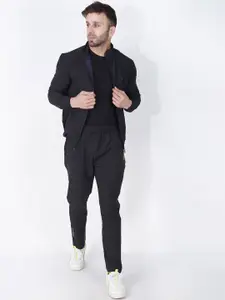 GOTO Men Mock Collar Mid-Rise Tracksuits