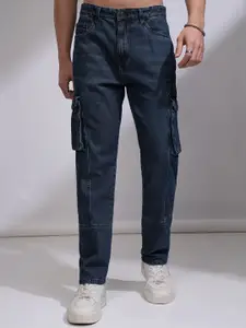 HIGHLANDER Men High Rise Straight Fit Cargo Jeans