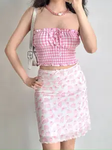 StyleCast x Revolte Women Printed Pencil Mini Skirt