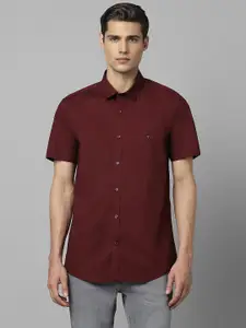 Louis Philippe Sport Men Maroon Slim Fit Opaque Casual Shirt