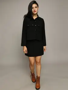 Roadster Shirt Collar Shirt And Skirt