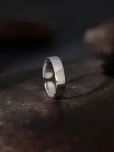 GIVA Men 925 Sterling Silver Rhodium-Plated Rebel For Him Adjustable Finger Ring