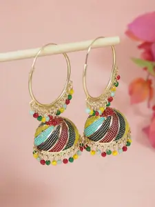I Jewels Contemporary Jhumkas Earrings