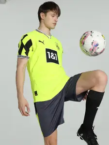 Puma Borussia Dortmuind Printed Slim Fit Short Sleeve Football Jersey