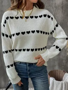 StyleCast x Revolte Women Self Design Pullover