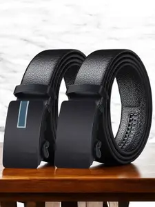 Provogue Men Set of 2 Textured PU Belt