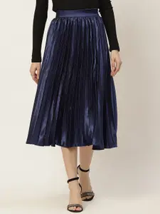 Moda Rapido Pleated Flared Midi Skirt