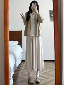 StyleCast x Revolte A-Line Midi Skirt