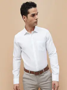 CODE by Lifestyle Men Slim Fit Spread Collar Solid Cotton Formal Shirt