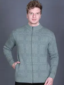 GODFREY Men Checked High Neck Pullover