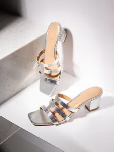 Inc 5 Striped Party Block Sandals