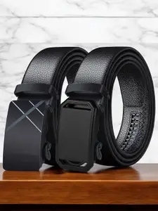Provogue Men Pack Of 2 Textured PU Belt