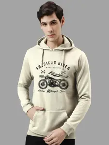 ADRO Men Cotton Printed Long Sleeves Hooded Sweatshirt