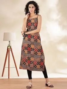 Anouk Women Geometric Printed Sequinned Kurta