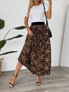 StyleCast x Revolte Women Animal Printed A-Line Maxi Skirt