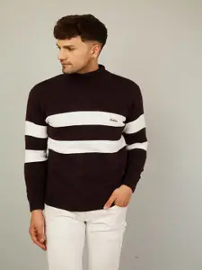 KVETOO Men Striped Pullover